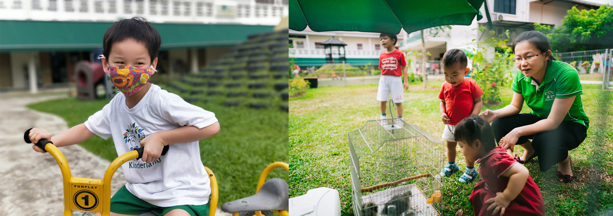 Off-screen activities for the children at Kinderland Academy @ Yio Chu Kang 